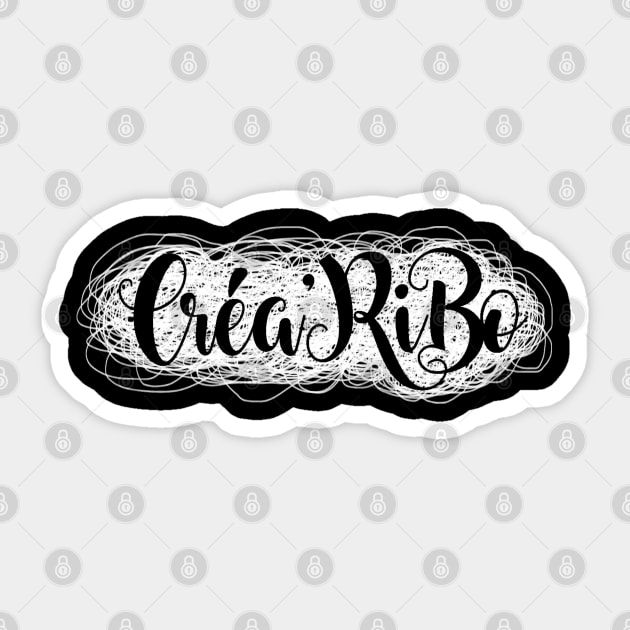 Créa'RiBo Logo white Sticker by Créa'RiBo